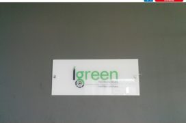 Clear Acrylic Sign with Digital Vinyl Printed Name & SS Studs